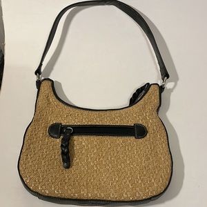 Stone Mountain Leather & Straw Purse